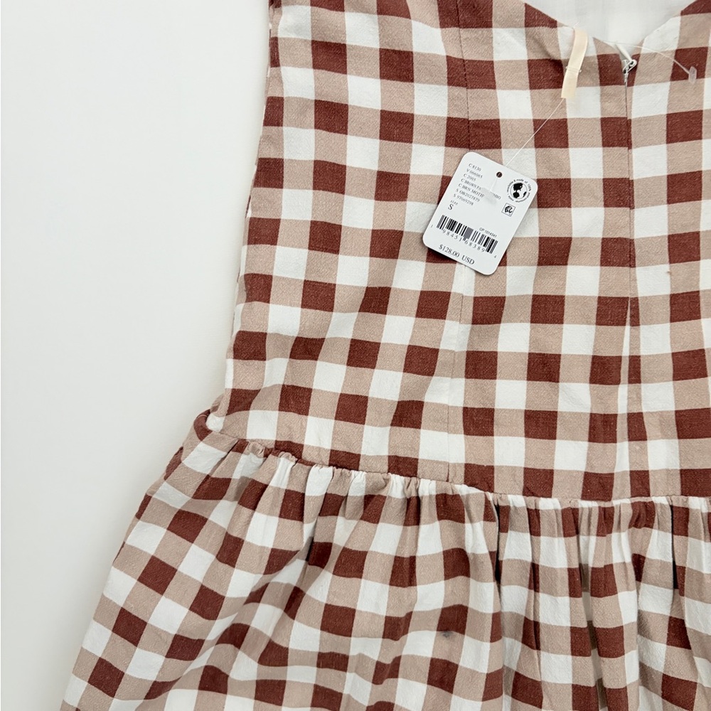 NWT Free People Cecil Mini Dress Brown Patina Combo - Picture 5 of 7